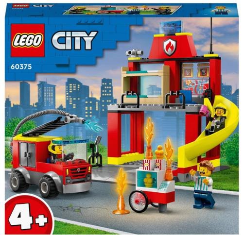 LEGO® City Remiza si masina de pompieri 60375