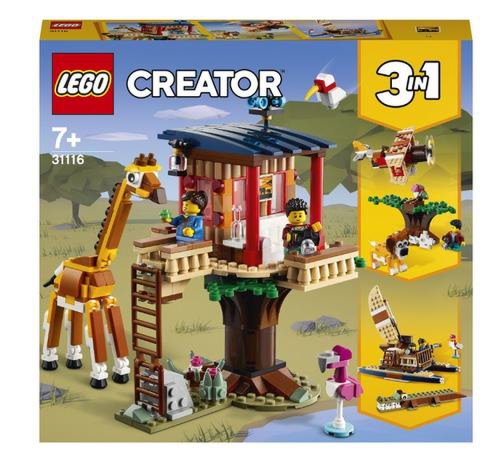 LEGO® Creator 3 in 1 Casuta in copac cu animale salbatice din safari 31116