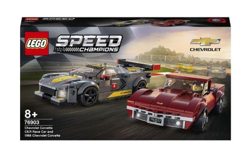 LEGO® Speed Champions Masina de curse Chevrolet Corvette C8.R si Chevrolet Corvette 1968 76903