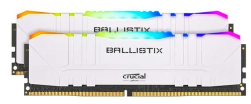 Memorii Crucial Ballistix White RGB, DDR4, 2x8GB, 3200MHz