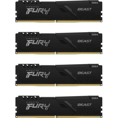 Memorii Kingston FURY Beast 128GB(4x32GB), DDR4-3200MHz, CL16, Quad Channel