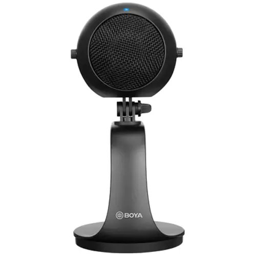 Microfon Boya BY-PM300 pentru podcasting, cardioid, USB-C, iesire casti, control volum/mute, compatibil Android, Windows, Mac OS