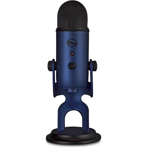 Microfon Profesional Blue Yeti, USB, Gaming, Podcast, Streaming, Recording, Multi-Pattern, Albastru/Negru