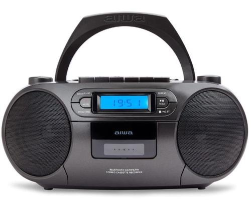 Microsistem Audio Aiwa BBTC-550 Boombox, Bluetooth, CD, Caseta (Negru)