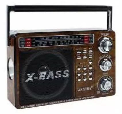 Mini radio portabil Waxiba XB1041M, 3 frecvente, mp3 player, slot tf, sd, usb (maro)