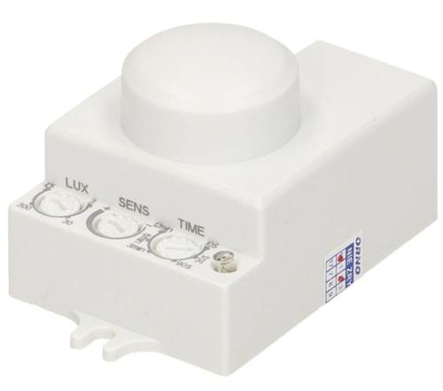 Mini senzor de miscare ORNO OR-CR-216, unghi detectie 360°, 1200W, 230V, IP20 (Alb)