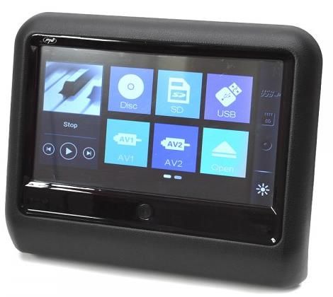Monitor auto multimedia PNI DB900 cu ecran tactil de 9 inch, DVD player, slot card SD si USB, aplicabil pe tetiera (Negru)