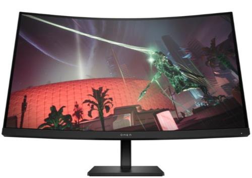Monitor Gaming VA LED HP OMEN 31.5inch 32c, QHD (2560 x 1440), HDMI, DisplayPort, Ecran curbat, 165 Hz, 1 ms (Negru)