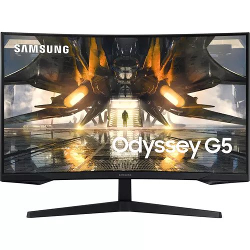 Monitor Gaming VA LED Samsung Odyssey 32inch LS32AG550EUXEN, WQHD (2560 x 1440), HDMI, DisplayPort, AMD FreeSync Premium, 165Hz, Ecran curbat, 1 ms (Negru)