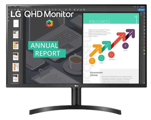 Monitor IPS LED LG 32inch 32QN55T, QHD (2560 x 1440), HDMI, AMD FreeSync, Boxe (Negru) 