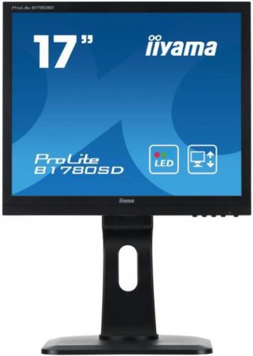 Monitor TN iiyama 17inch ProLite B1780SD-B1, DVI-D, VGA, 5ms, Boxe (Negru)