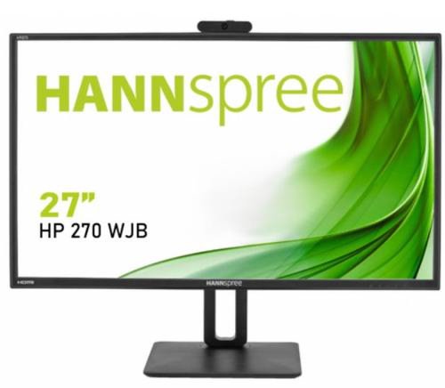 Monitor TN LED Hannspree 27inch HP270WJB, Full HD (1920 x 1080), VGA, HDMI, DisplayPort, Boxe, Pivot (Negru)