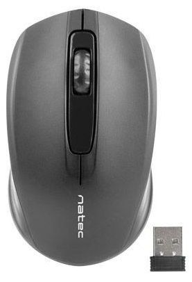 Mouse Wireless Optic Natec JAY Nano, 1600 DPI (Negru)