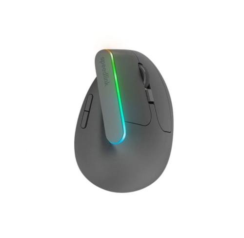 Mouse wireless optic Speedlink fin, ergonomic vertical, 1600dpi, iluminare led (negru)