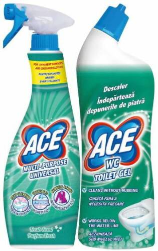 Pachet Solutie curatare Ace spray Universal 650ml + Ace gel decalcifiant 700ml