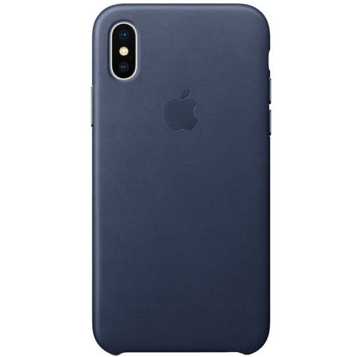 Protectie Spate APPLE Midnight Leather pentru Apple iPhone X (Albastru)