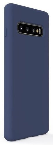 Protectie Spate Lemontti Liquid Silicon LEMCLSS10PDB pentru Samsung Galaxy S10 Plus (Albastru)