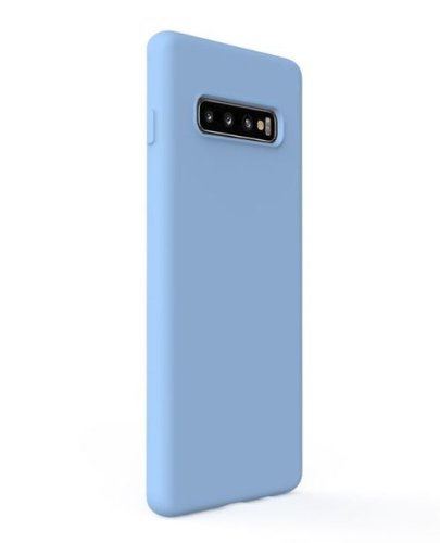 Protectie Spate Lemontti Silicon Soft Slim LEMSSS10PLB pentru Samsung Galaxy S10 Plus G975 (Albastru)