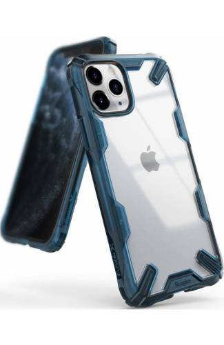 Protectie Spate Ringke Fusion X pentru Apple iPhone 11 Pro Max (Transparent/Albastru)