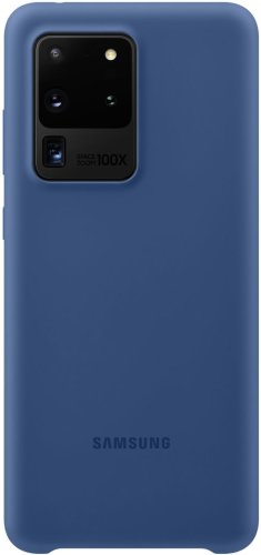 Protectie Spate Silicon Samsung EF-PG988TNEGEU pentru Samsung Galaxy S20 Ultra (Albastru inchis)