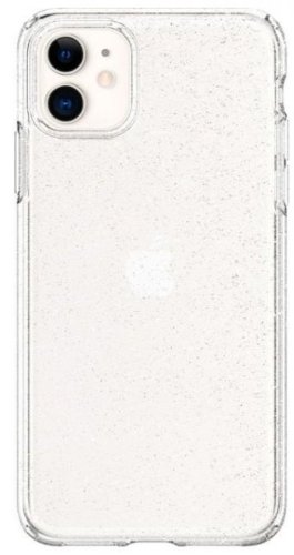 Protectie spate Spigen Liquid Crystal Glitter ACS01741 pentru iPhone 12 Mini (Transparent cu sclipici)