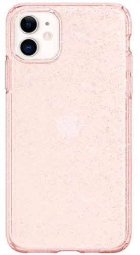Protectie spate Spigen Liquid Crystal Glitter ACS01742 pentru iPhone 12 Mini (Transparent/Roz)