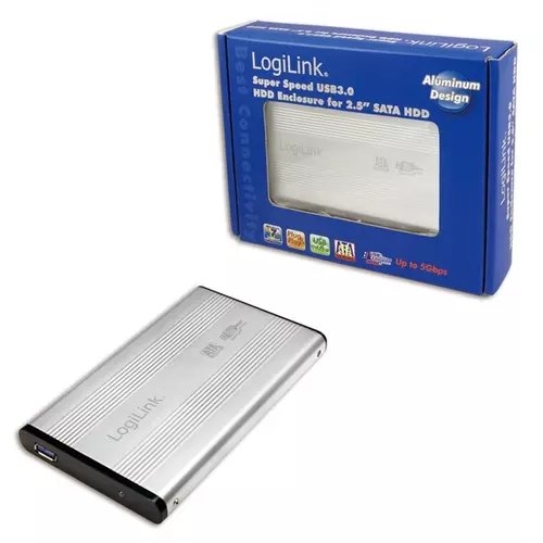 RACK EXTERN 2.5inch USB3.0/SATA, Alu, silver LOGILINK UA0106A