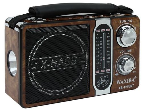 Radio portabil WAXIBA XB121M, am/fm/sw, mp3, usb, sd, microsd, lanterna, x-bass (Maro)