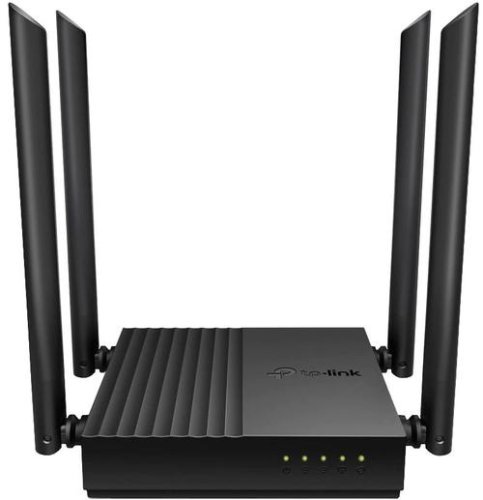 Router Wireless TP-Link Archer C64, Gigabit, Dual Band, 1200 Mbps, 4 Antene Externe (Negru)