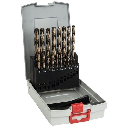 Set de 19 burghie pentru metal ProBox HSS-Co Bosch, diametre 1-10 mm, prindere cilindrica