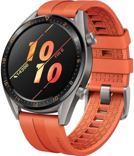 Smartwatch Huawei Watch GT, AMOLED 1.39inch, 8MB RAM, 128MB Flash, Bluetooth, Bratara silicon, Android si iOS (Portocaliu)