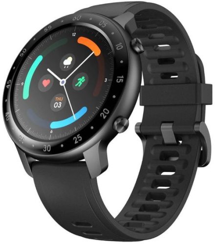 Smartwatch Mobvoi TicWatch GTX, Display TFT 1.28inch, Bluetooth 5.0, 16MB ROM Android/iOS, Waterproof IP68, bratara TPU (Negru)