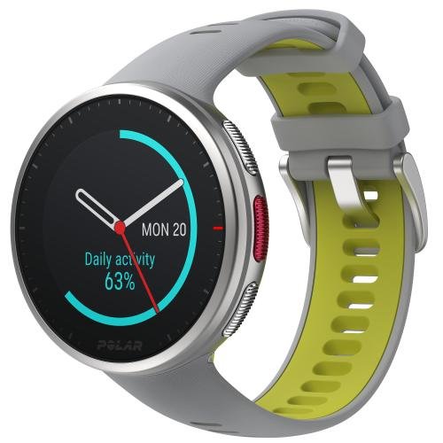 Smartwatch Polar Vantage V2, ecran 1.2inch, Bluetooth, curea silicon, marimea M/L, Andoid & iOS (Gri/Verde)