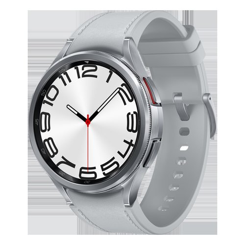 Smartwatch Samsung Watch 6 Classic SM-R960, ecran AMOLED 1.47inch, 2GB RAM, 16GB Flash, Bluetooth 5.3, Carcasa Otel, 47mm, Waterproof 5ATM (Argintiu)