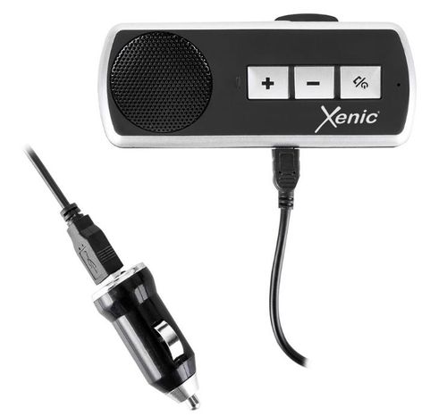 Speaker Auto Wireless Xenic Car Kit LT-PS01, prindere parasolar auto, Bluetooth 3.0, conexiune 2 terminale (Negru)