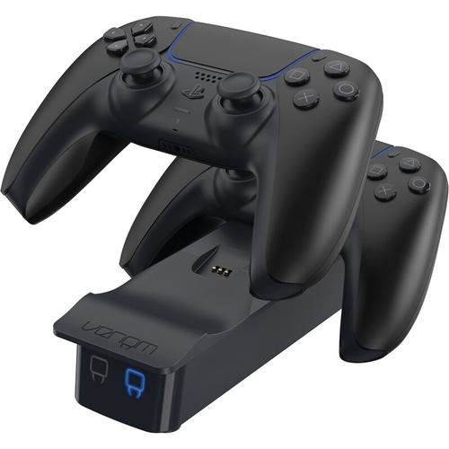 Statie dubla Venom VS5007 pentru controler PlayStation5, Cablu de incarcare 1 m, port USB (Negru)