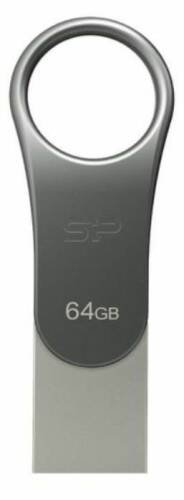 Stick USB Silicon Power Mobile C80, 64GB, USB 3.0 Type-C (Argintiu)