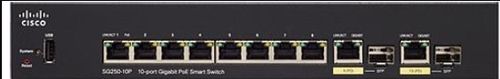 Switch Cisco SG250-10P-K9-EU, Gigabit, 8 Porturi, Managed, Layer 2