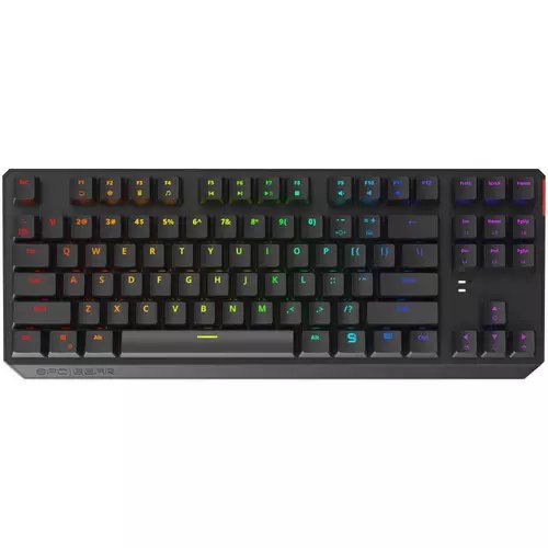 Tastatura gaming mecanica SPC Gear GK630K Tournament TKL, Iluminare RGB, software macro, switch Kailh Brown, sasiu metalic (Negru)