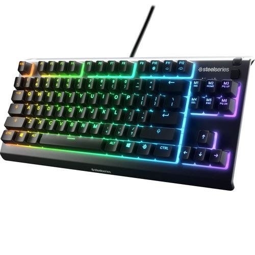 Tastatura Gaming Mecanica SteelSeries Apex 3 TKL, USB, iluminare RGB (Negru)