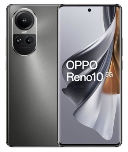 Telefon Mobil Oppo Reno10, Procesor Mediatek MT6877V Dimensity 7050, AMOLED touchscreen 6.7inch, 8GB RAM, 256GB Flash, Camera Tripla 64+32+8MP, Wi-Fi, 5G, Dual Sim, Android (Gri)
