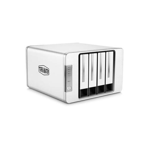 Unitate de stocare hard disk extern, TerraMaster, D4-300, USB 3.1, Stocare de tip C, Fara HDD-uri, Alb/Argintiu