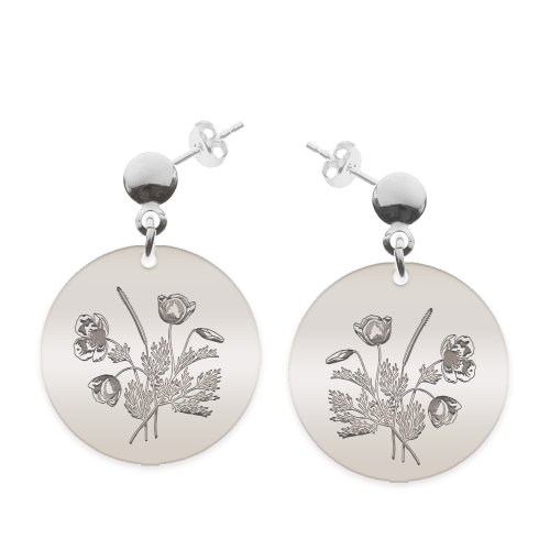 Flora - cercei personalizati buchet flori cu tija din argint 925