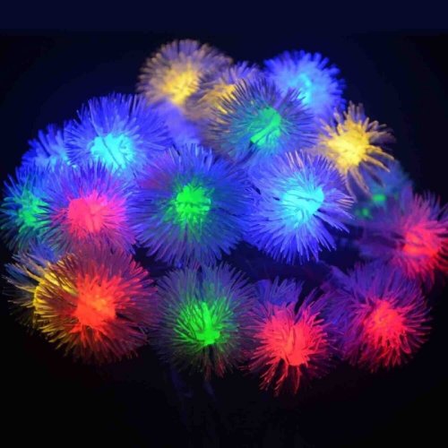 Tenq.ro - Instalatie snowflakes led balls, fulgi de zapada, multicolor