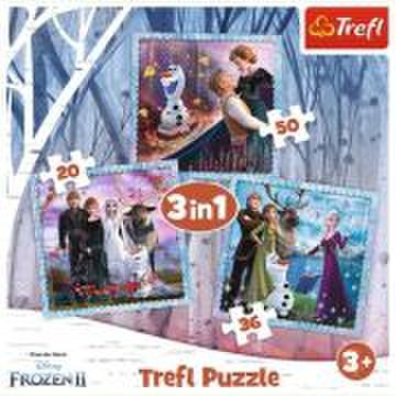 Puzzle 3in1 Frozen2 regatul de gheata