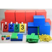 Set de cuburi in baza 10 (pentru intreaga clasa) - 4 culori