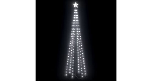 Decoratiune brad Craciun conic 136 LED-uri alb rece 70x240 cm