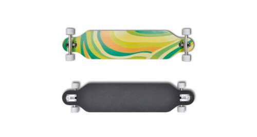 Longboard 107 cm din straturi de lemn de artar cu ax skateboard Verde