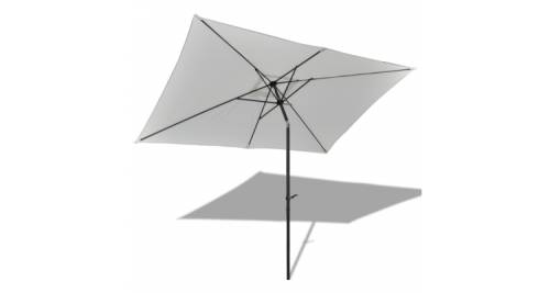 Umbrela de soare 3 x 2 m, Alb-nisip