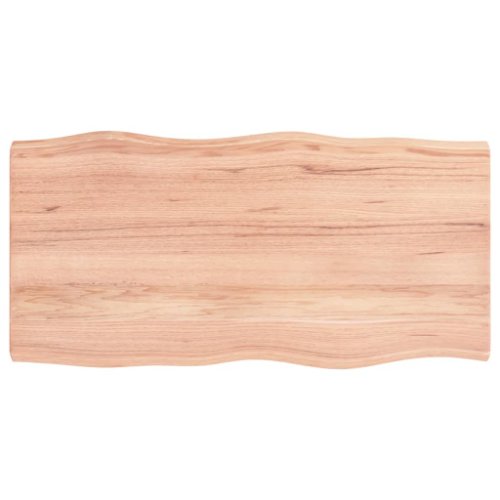 vidaXL Blat masă, 80x40x4 cm, maro, lemn stejar tratat contur organic